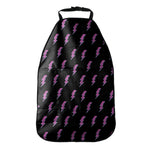Purple And Teal Lightning Pattern Print Car Seat Organizers