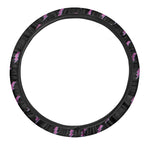 Purple And Teal Lightning Pattern Print Car Steering Wheel Cover