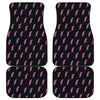Purple And Teal Lightning Pattern Print Front and Back Car Floor Mats