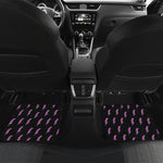 Purple And Teal Lightning Pattern Print Front and Back Car Floor Mats