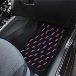 Purple And Teal Lightning Pattern Print Front and Back Car Floor Mats
