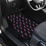 Purple And Teal Lightning Pattern Print Front Car Floor Mats