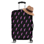 Purple And Teal Lightning Pattern Print Luggage Cover