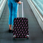 Purple And Teal Lightning Pattern Print Luggage Cover