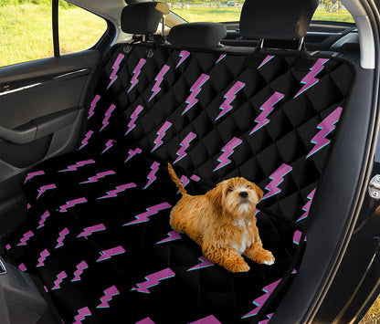 Purple And Teal Lightning Pattern Print Pet Car Back Seat Cover