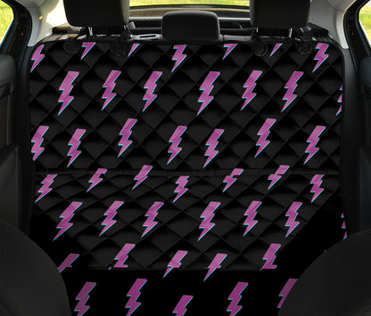 Purple And Teal Lightning Pattern Print Pet Car Back Seat Cover