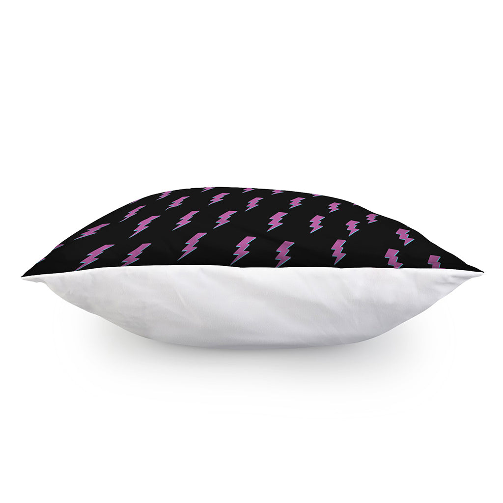 Purple And Teal Lightning Pattern Print Pillow Cover