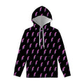 Purple And Teal Lightning Pattern Print Pullover Hoodie