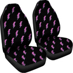 Purple And Teal Lightning Pattern Print Universal Fit Car Seat Covers