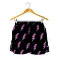 Purple And Teal Lightning Pattern Print Women's Shorts