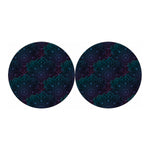 Purple And Teal Mandala Print Car Coasters