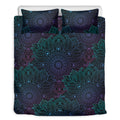 Purple And Teal Mandala Print Duvet Cover Bedding Set