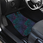 Purple And Teal Mandala Print Front Car Floor Mats