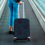 Purple And Teal Mandala Print Luggage Cover