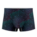 Purple And Teal Mandala Print Men's Boxer Briefs