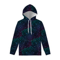 Purple And Teal Mandala Print Pullover Hoodie