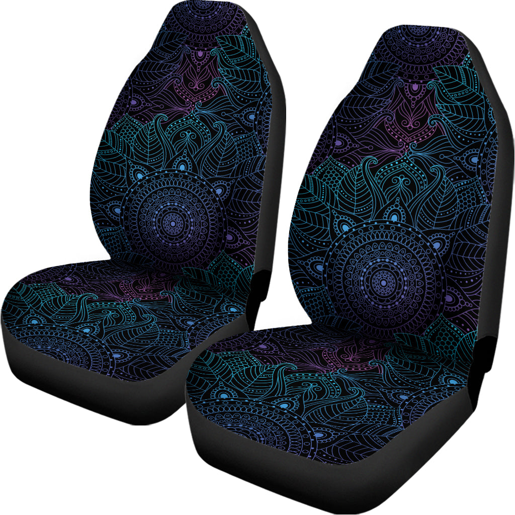 Purple And Teal Mandala Print Universal Fit Car Seat Covers