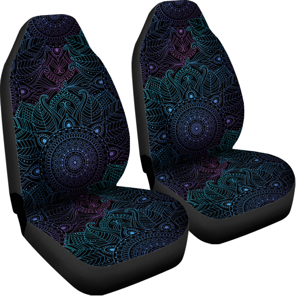 Purple And Teal Mandala Print Universal Fit Car Seat Covers