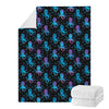 Purple And Teal Octopus Pattern Print Blanket