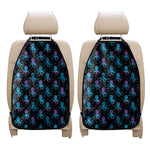 Purple And Teal Octopus Pattern Print Car Seat Organizers