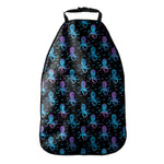 Purple And Teal Octopus Pattern Print Car Seat Organizers