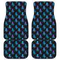 Purple And Teal Octopus Pattern Print Front and Back Car Floor Mats