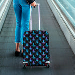 Purple And Teal Octopus Pattern Print Luggage Cover
