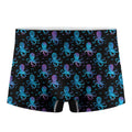 Purple And Teal Octopus Pattern Print Men's Boxer Briefs