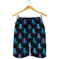 Purple And Teal Octopus Pattern Print Men's Shorts