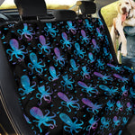 Purple And Teal Octopus Pattern Print Pet Car Back Seat Cover