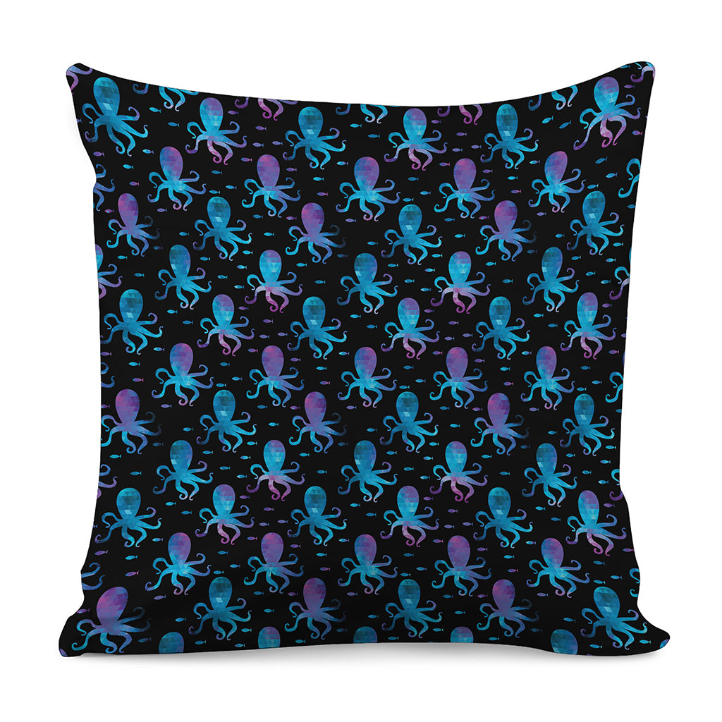 Purple And Teal Octopus Pattern Print Pillow Cover