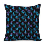 Purple And Teal Octopus Pattern Print Pillow Cover