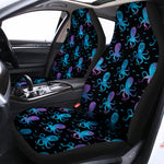 Purple And Teal Octopus Pattern Print Universal Fit Car Seat Covers