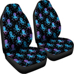 Purple And Teal Octopus Pattern Print Universal Fit Car Seat Covers