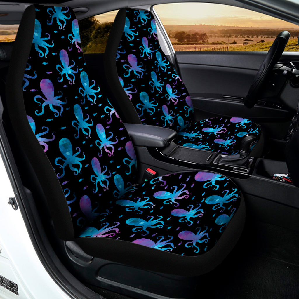 Purple And Teal Octopus Pattern Print Universal Fit Car Seat Covers