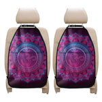 Purple And Teal Om Mandala Print Car Seat Organizers