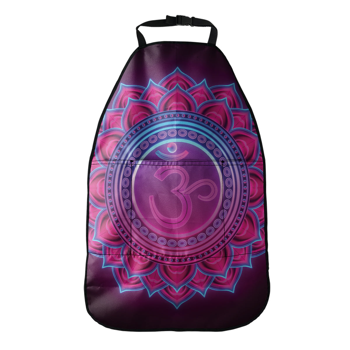 Purple And Teal Om Mandala Print Car Seat Organizers