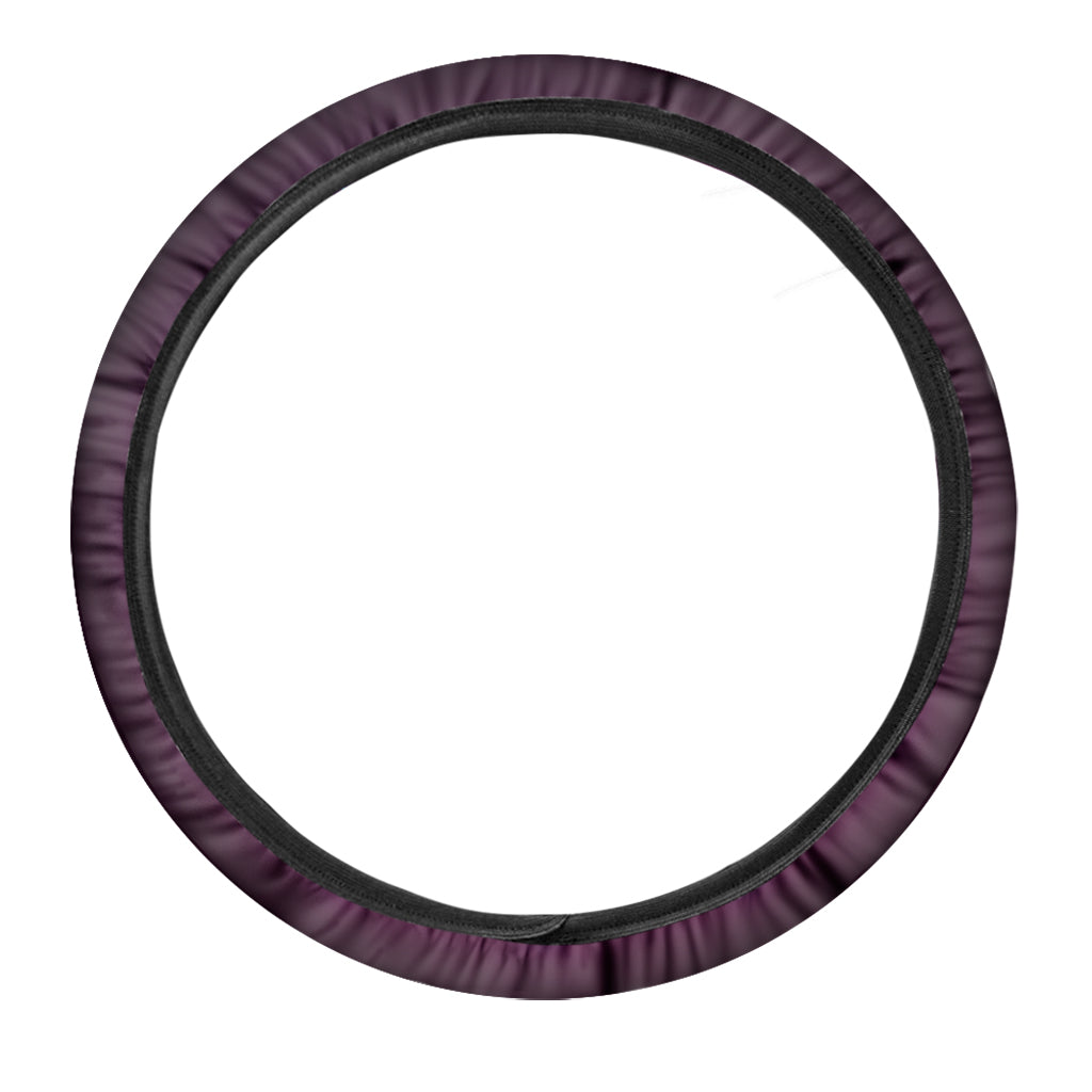 Purple And Teal Om Mandala Print Car Steering Wheel Cover