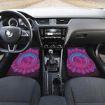 Purple And Teal Om Mandala Print Front Car Floor Mats