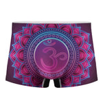 Purple And Teal Om Mandala Print Men's Boxer Briefs