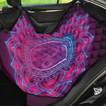 Purple And Teal Om Mandala Print Pet Car Back Seat Cover