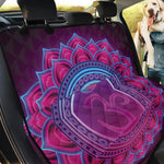Purple And Teal Om Mandala Print Pet Car Back Seat Cover