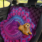 Purple And Teal Om Mandala Print Pet Car Back Seat Cover