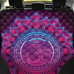 Purple And Teal Om Mandala Print Pet Car Back Seat Cover