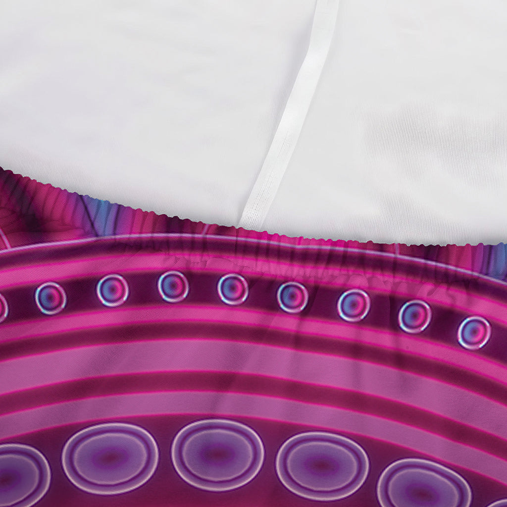 Purple And Teal Om Mandala Print Sofa Cover