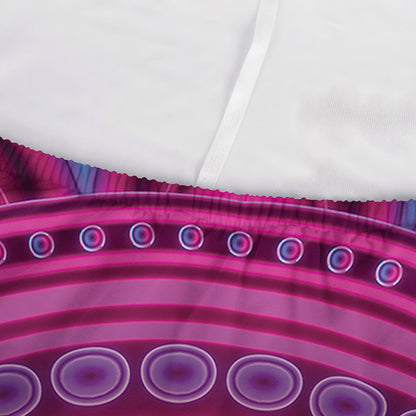 Purple And Teal Om Mandala Print Sofa Cover