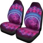 Purple And Teal Om Mandala Print Universal Fit Car Seat Covers