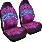 Purple And Teal Om Mandala Print Universal Fit Car Seat Covers