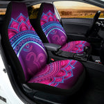 Purple And Teal Om Mandala Print Universal Fit Car Seat Covers