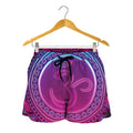 Purple And Teal Om Mandala Print Women's Shorts